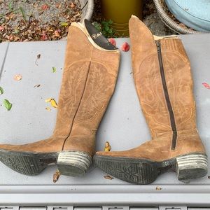 Leather Knee High Ariat Cowboy Cowgirl Boots Excellent Condition Worn Once Sz 10